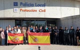 Concentración de apoyo a los policías destinados en Cataluña