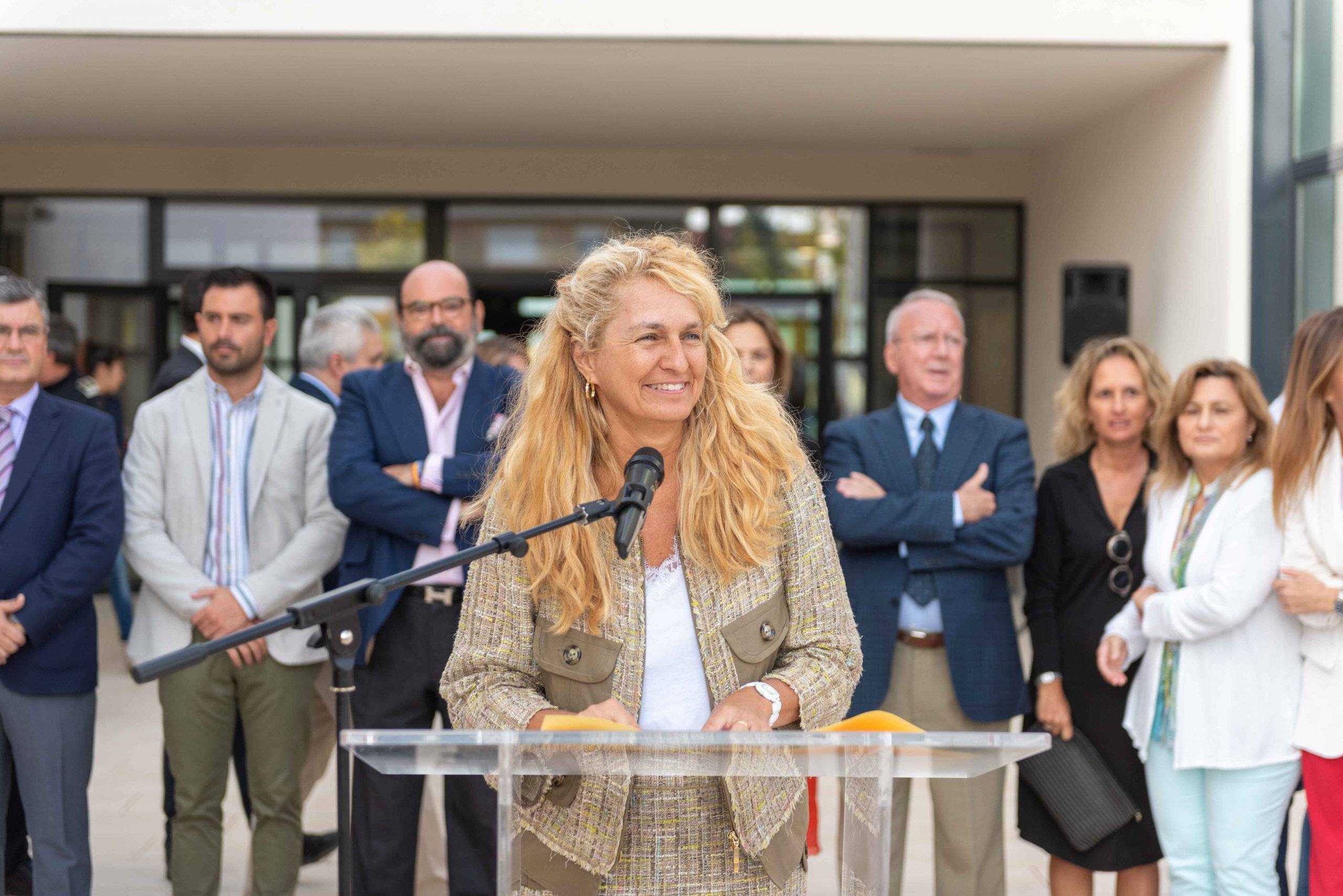 Discurso de la directora del colegio, Eva Peña