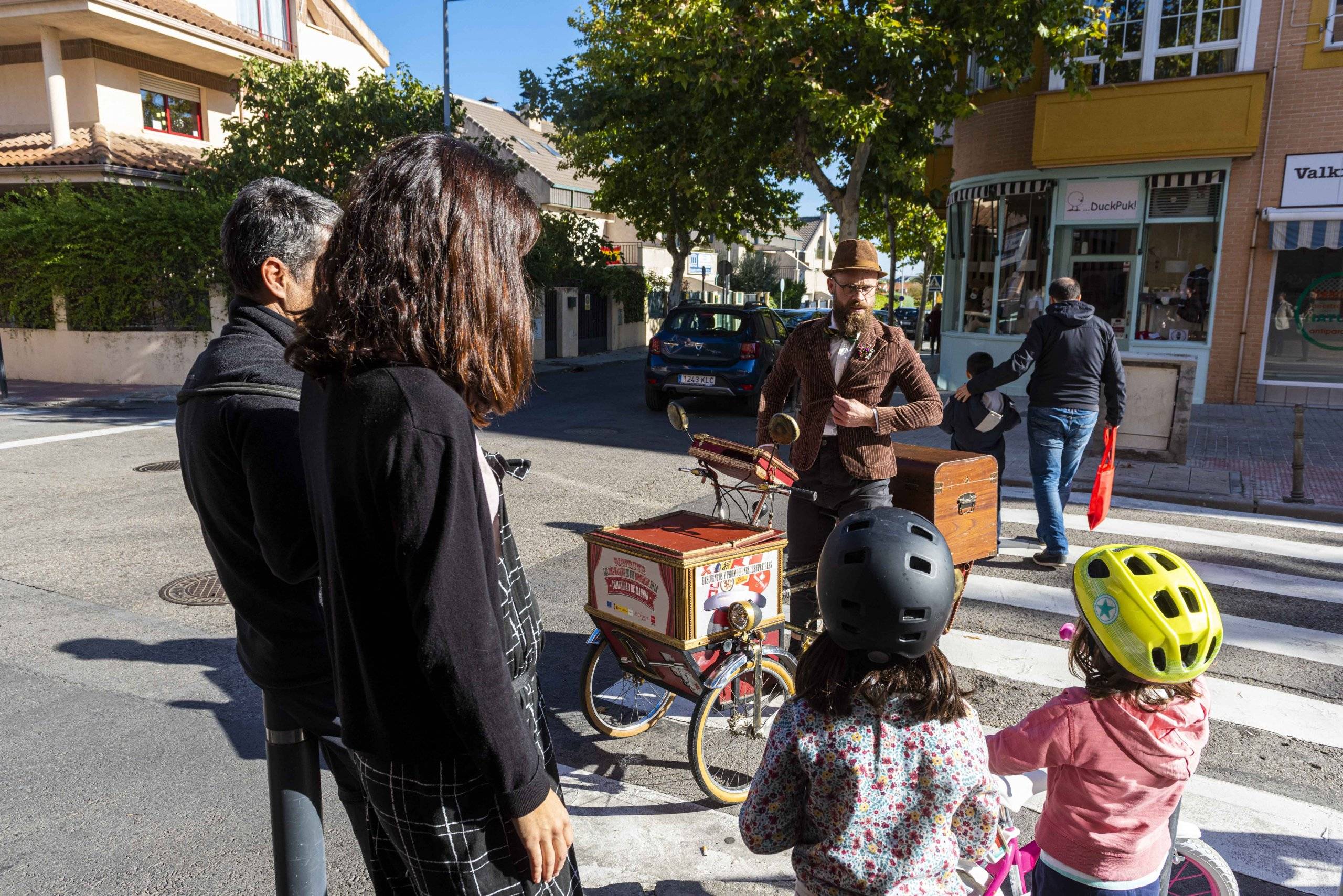 Actividad de animación en la calle