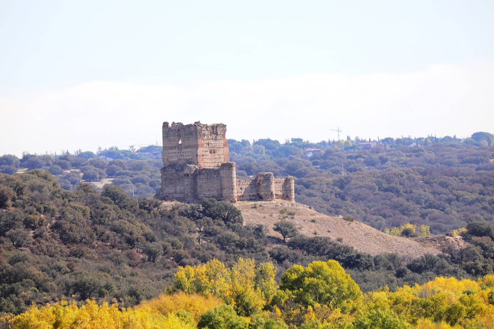 Imagen del Castillo de Aulencia, rodeado de la flora autóctona.