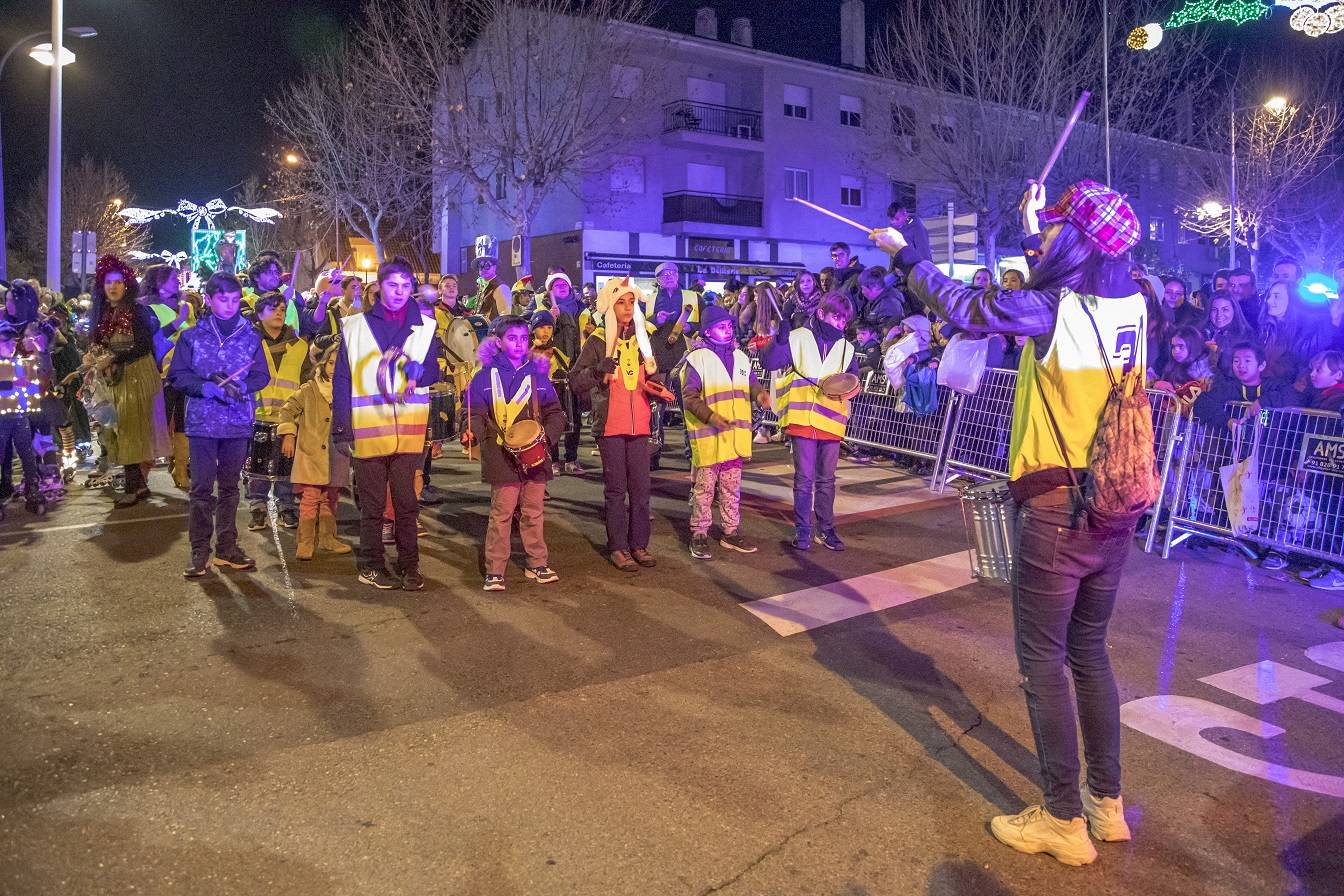 Participantes en la Cabalgata de Reyes.