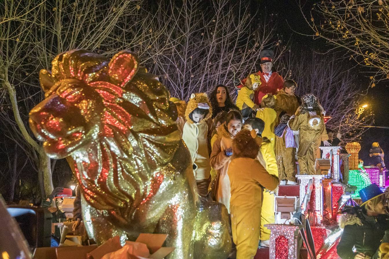 Participantes en la Cabalgata de Reyes.