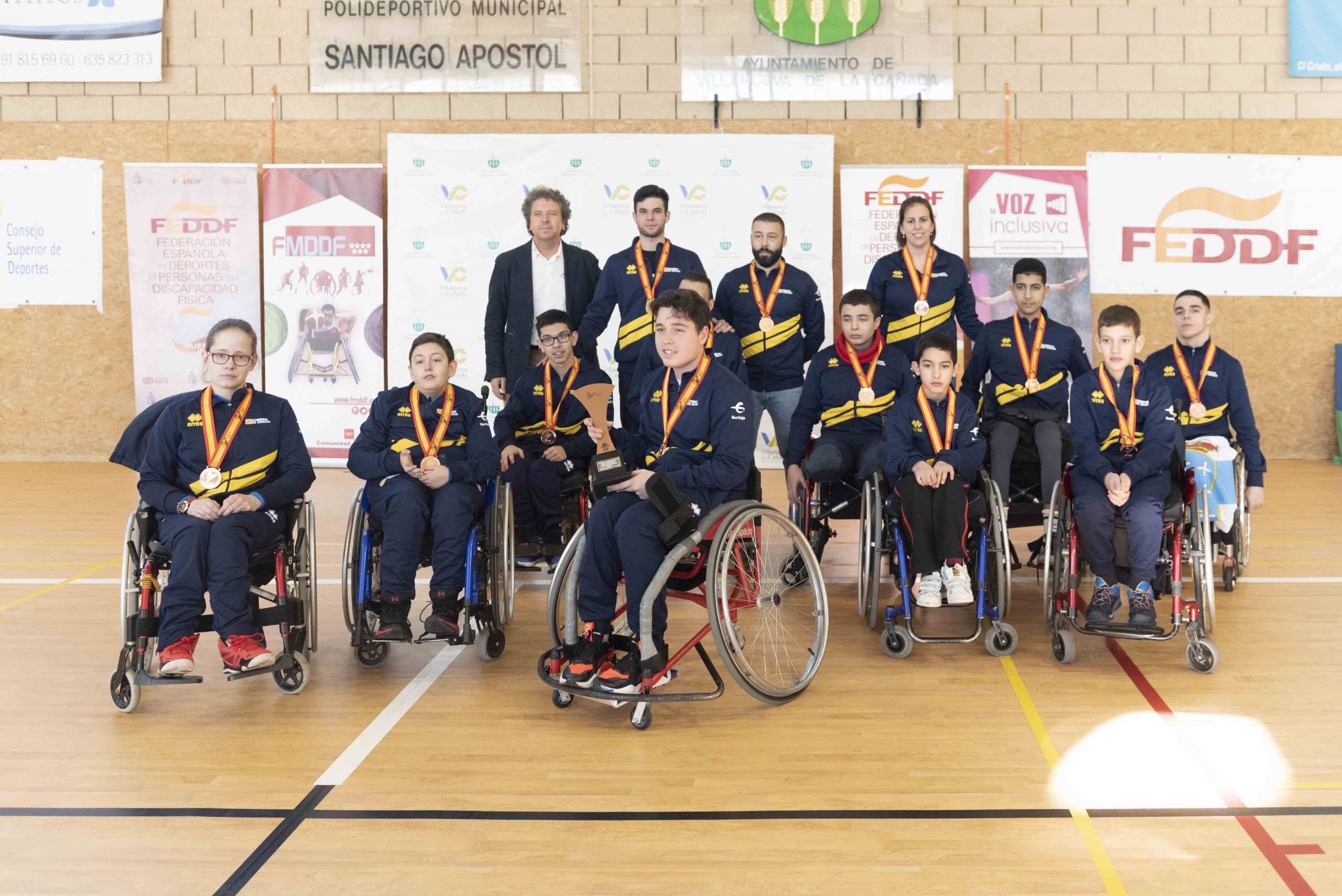 Equipo de la selección aragonesa, que obtuvo el tercer puesto.