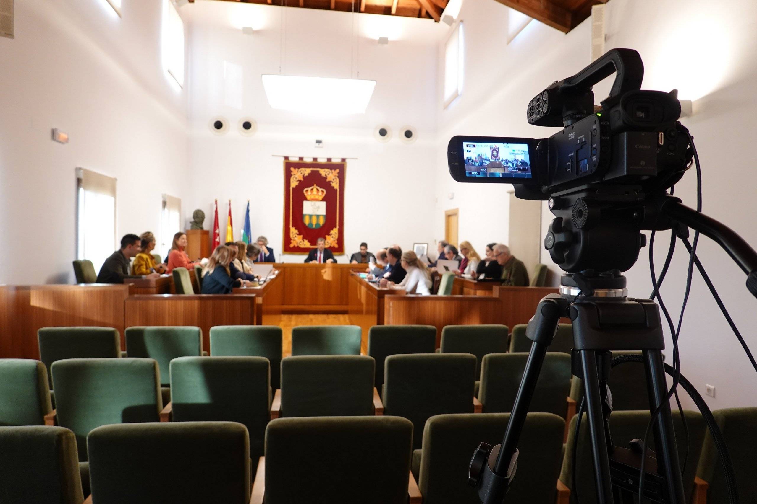 Imagen del Salón de Plenos durante la sesión.