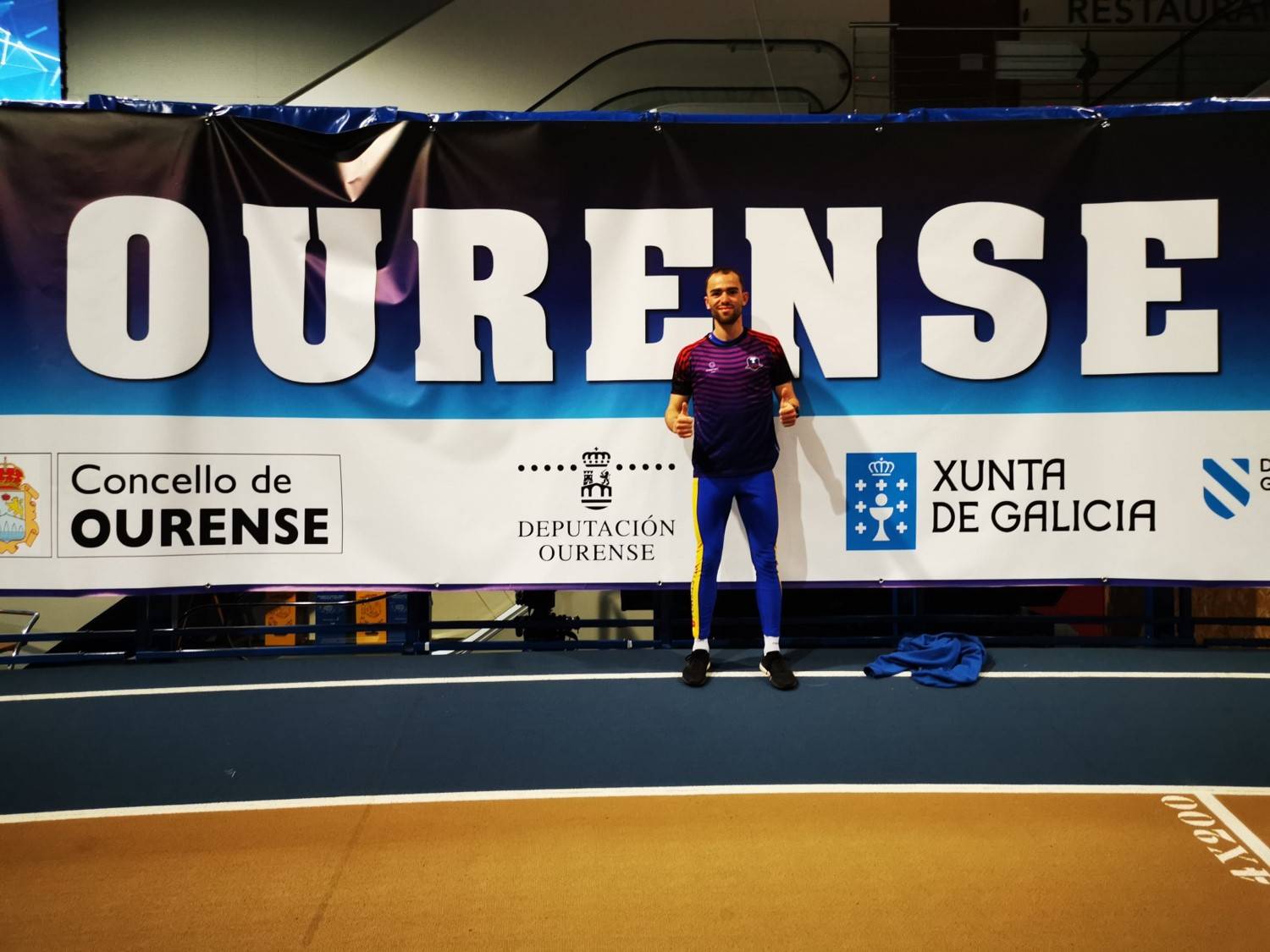 Fernando Vicente Navazo en el Campeonato de España de atletismo en pista cubierta.