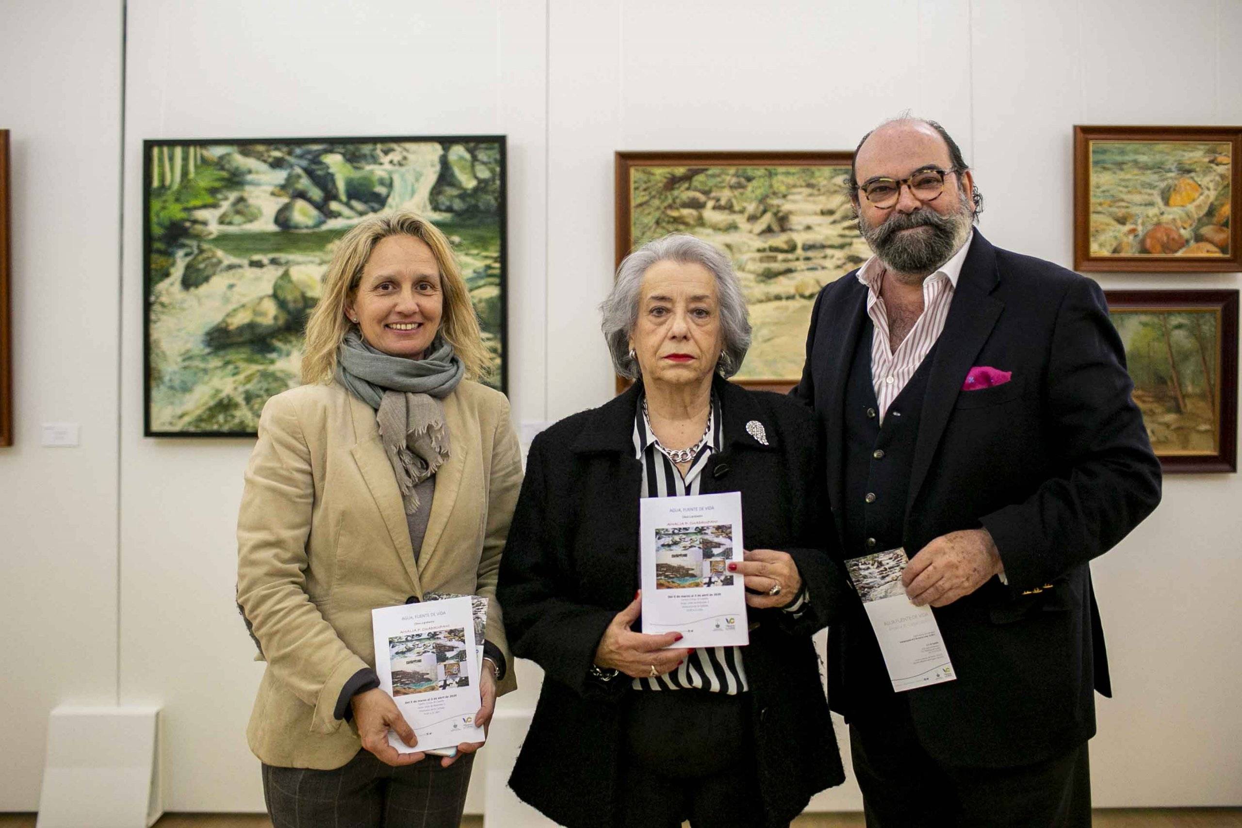 Amalia Cuadrupani junto al concejal de Cultura, Jesús Fernando Agudo Sánchez, y la concejal de Servicios Sociales, Patricia Fernández Atienza.