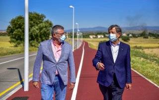 El alcalde, Luis Partida, junto al alcalde de Brunete, Juan Manuel Hoyo.