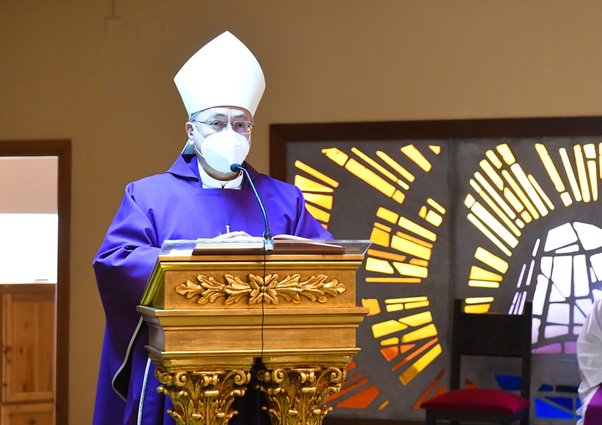 El obispo auxiliar de Getafe, José Rico Pavés, durante su intervención.