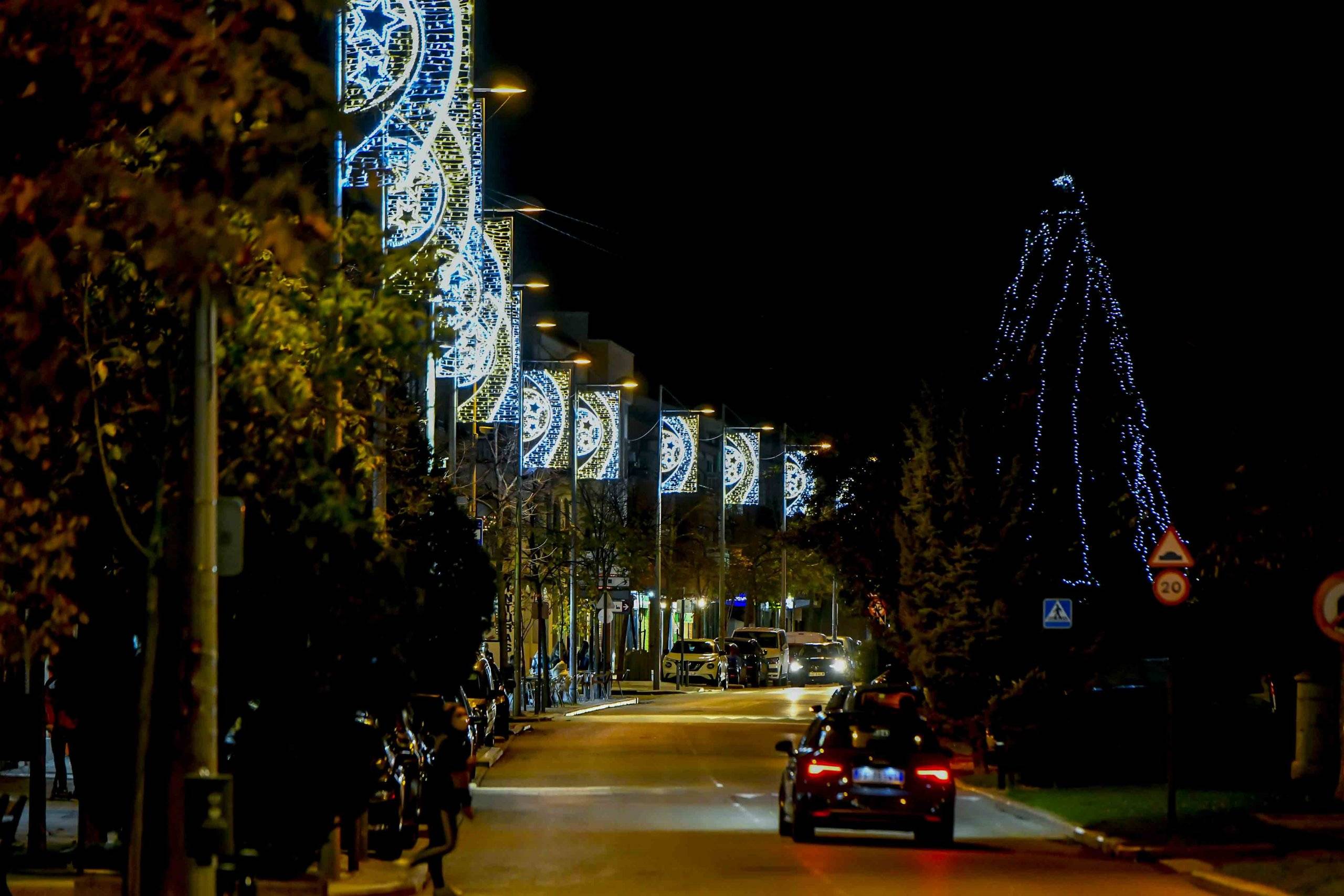 Una de las calles decoradas.