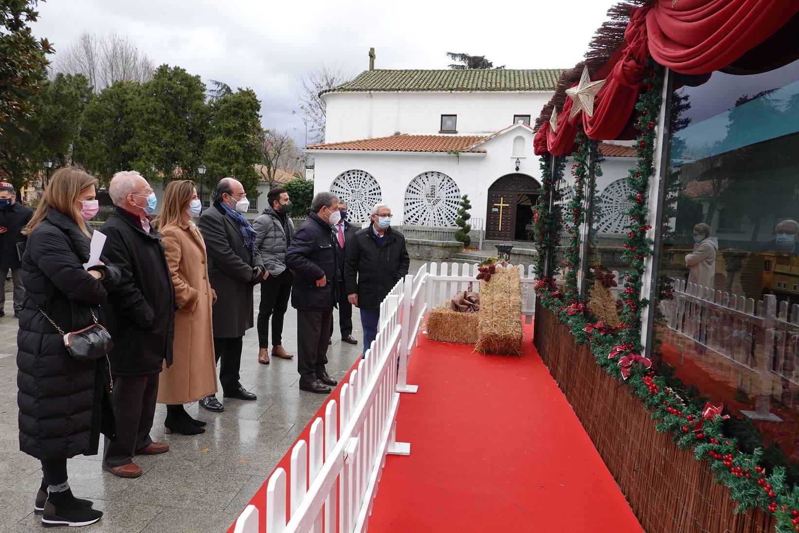 Imagen de la inauguración del belén municipal.