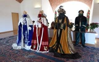 Imagen de los Reyes Magos en el Salón Abovedado del Ayuntamiento.