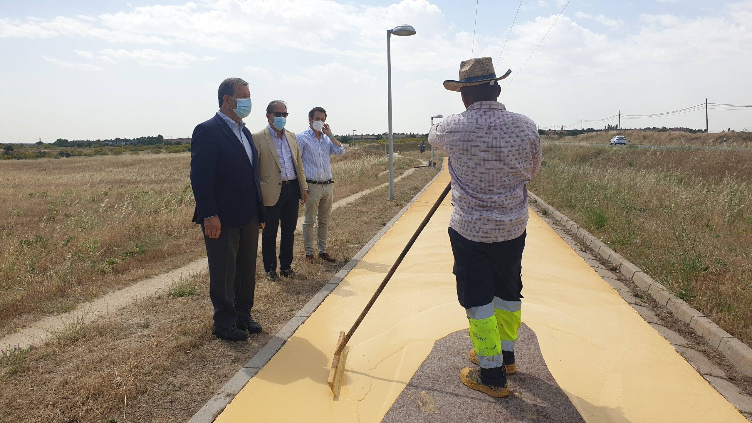 Imagen de la visita de obras que ha tenido lugar.