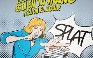 Imagen de la campaña "Cuidamos el agua" del Canal de Isabel II.