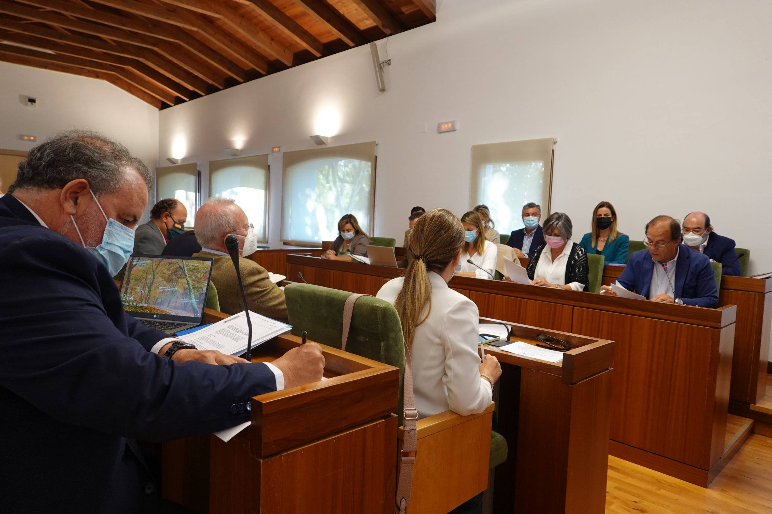 Momento de la intervención del portavoz del Grupo Municipal del PP.