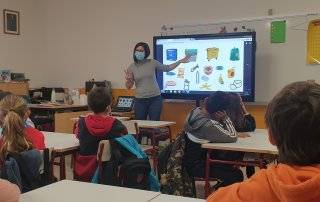 Alumnos del colegio Padre Garralda durante el taller.