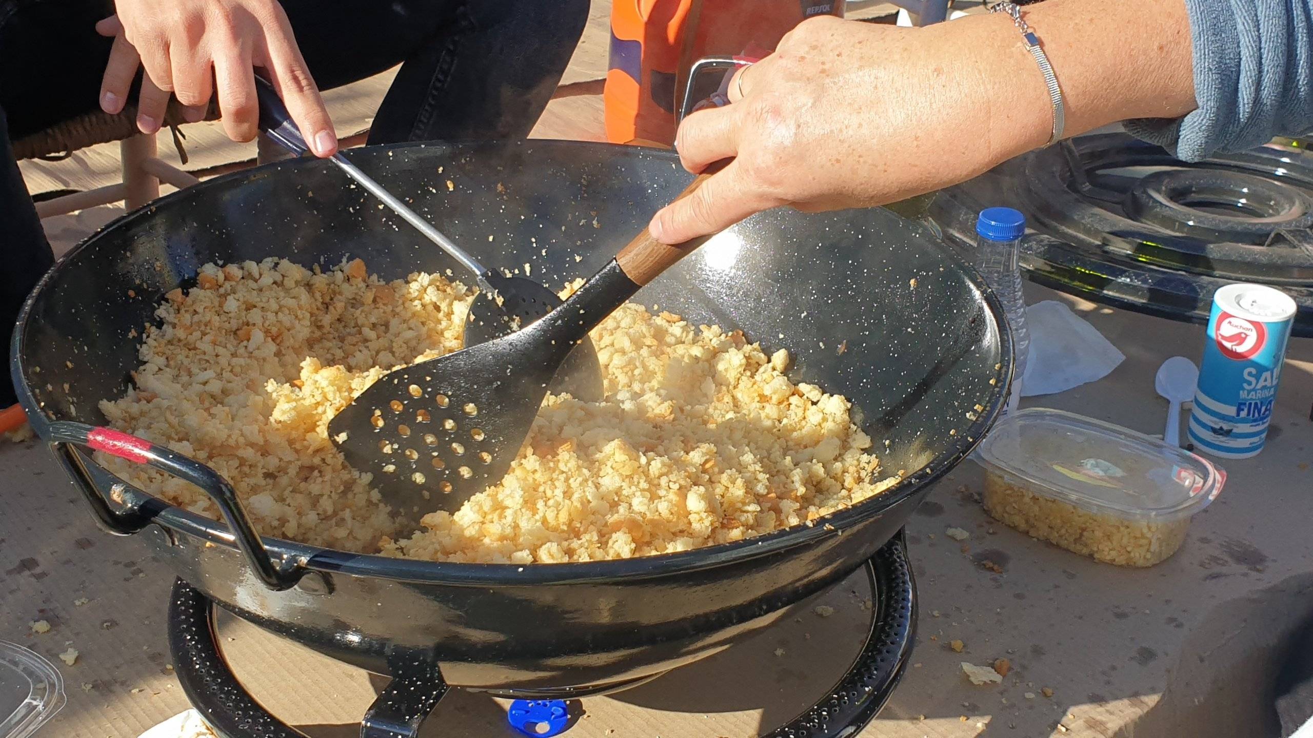 Detalle de las migas.