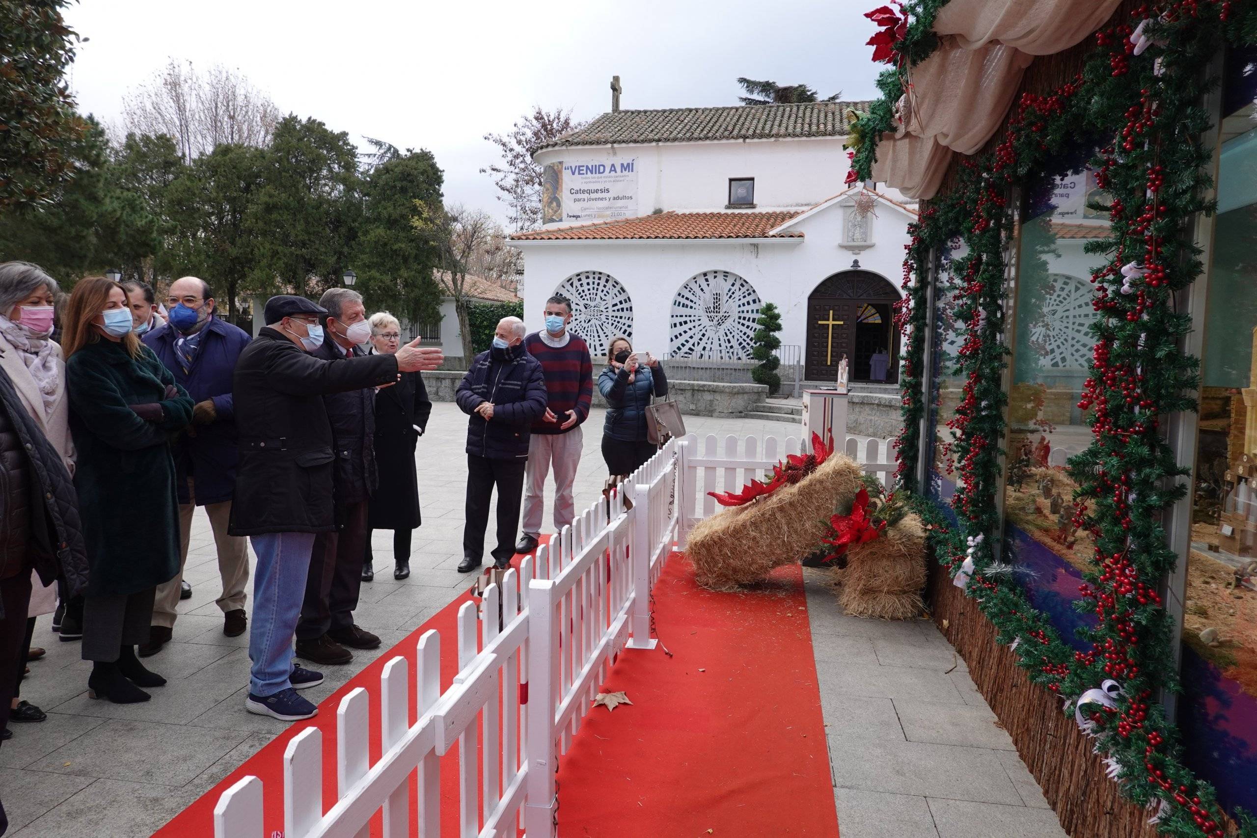 Imagen de la inauguración del belén municipal.