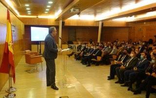 El consejero de Educación, Universidades, Ciencia y Portavocía de la Comunidad de Madrid, Enrique Ossorio, durante su intervención.