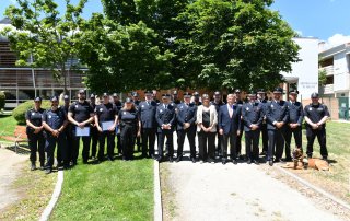 Foto de familia del acto de celebración del patrón de Policía Local.