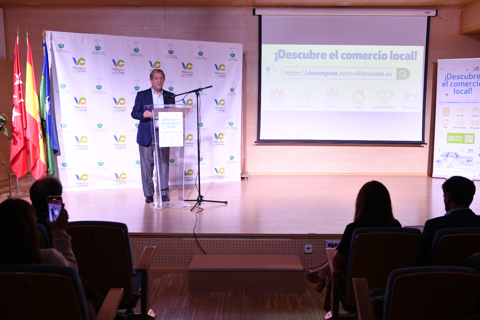 El alcalde, Luis Partida, en la presentación del nuevo sitio web.
