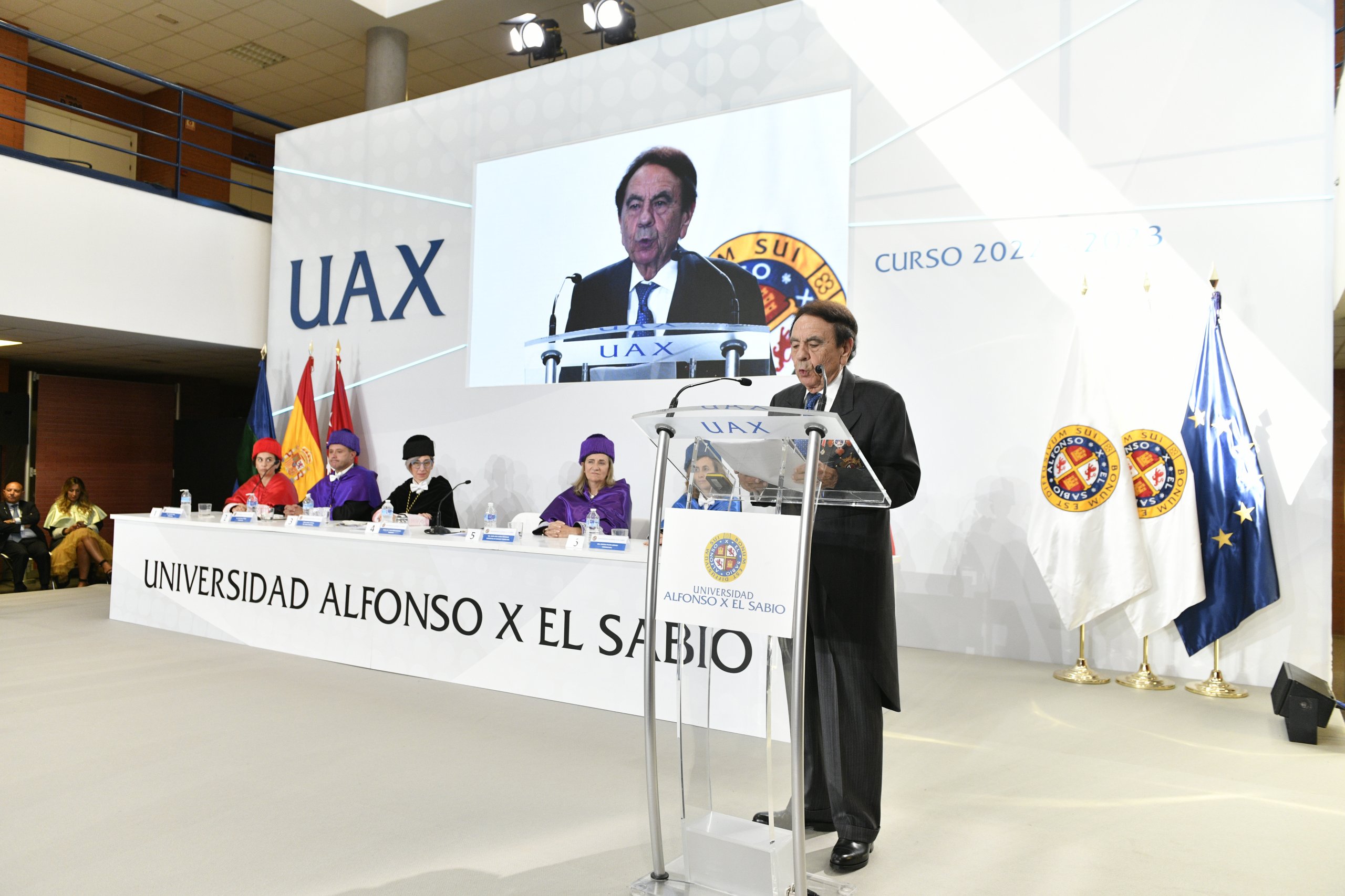 El presidente de la UAX, Jesús Núñez, en su intervención.