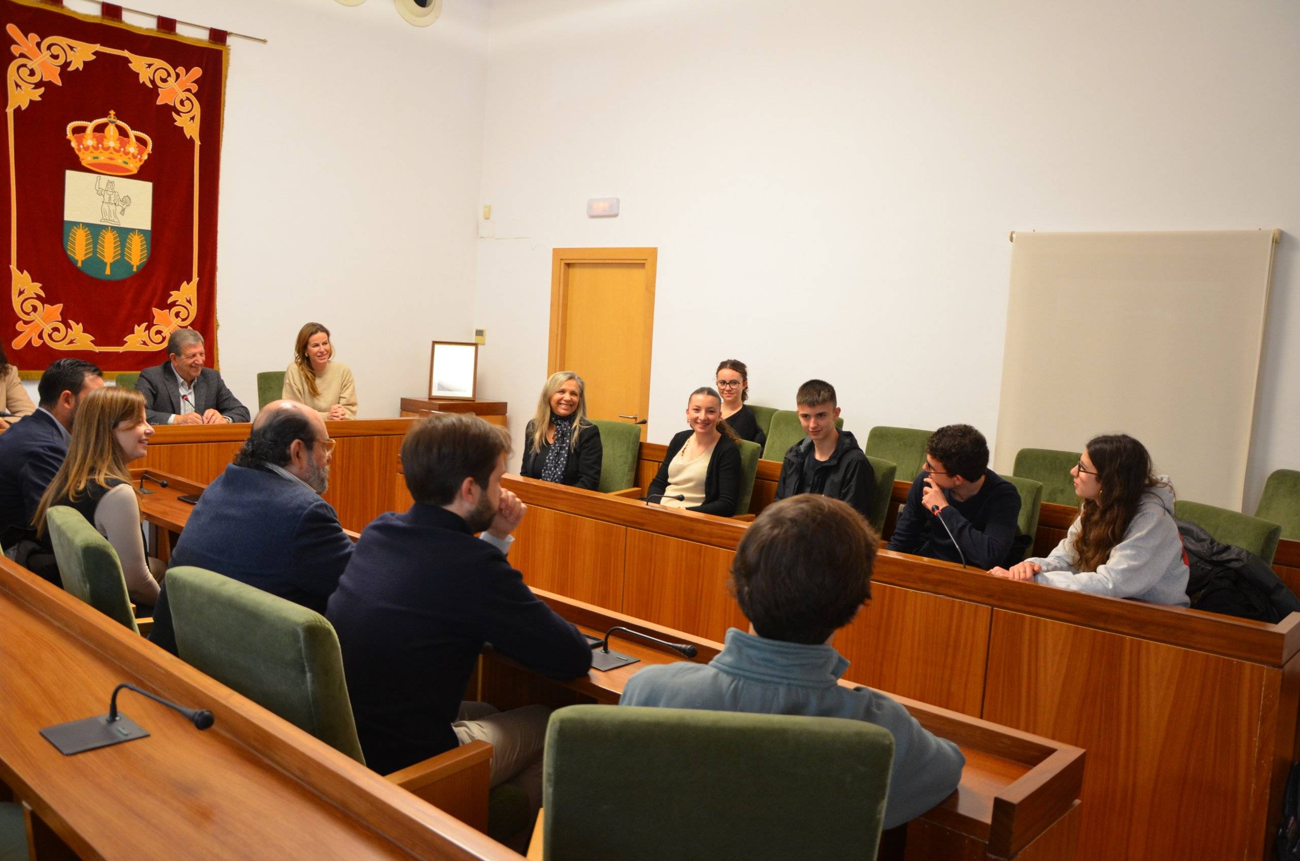 Imagen de la visita de los alumnos franceses de intercambio.