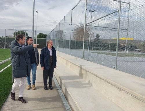 Visita a las obras de mejora en el Polideportivo Santiago Apóstol