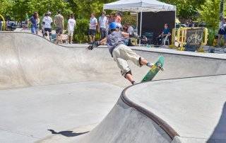 Imagen del campeonato de skate celebrado en el Parque de Poniente.