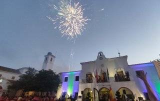 Fuegos artificiales tras el pregón.
