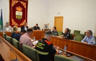Reunión de la Junta Local de Seguridad celebrada en el Salón de Plenos.