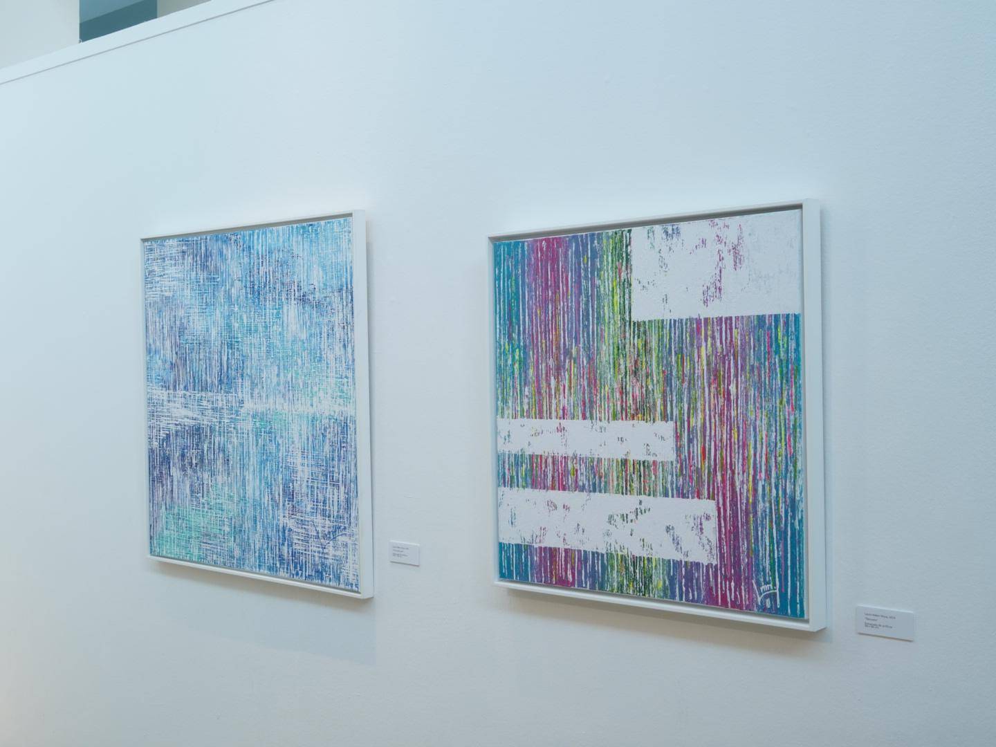 Dos obras de la artista Laura Mateo.