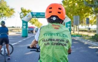 Participante en la Fiesta de la Bicicleta.