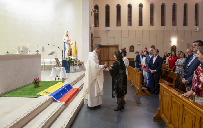 Imagen de la eurcaristía en honor a la Virgen de Coromoto.