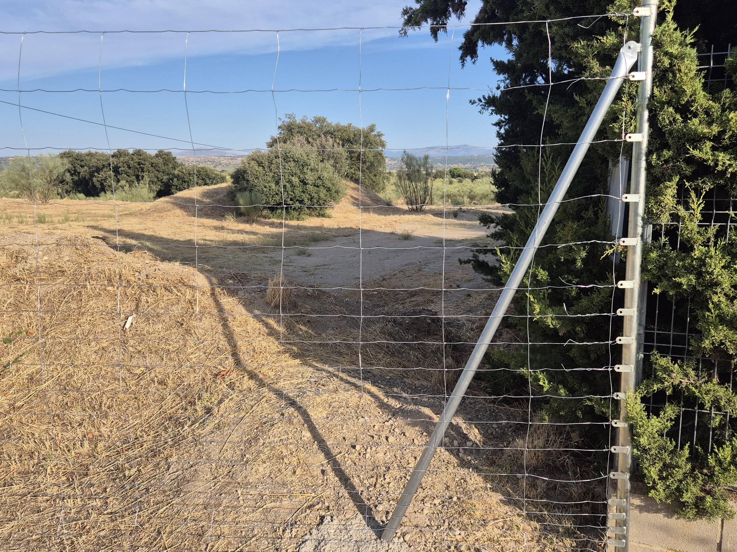 Imagen del vallado de la avenida de Mirasierra. Imagen del vallado de la avenida de Mirasierra.