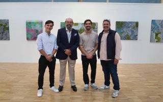 El concejal de Cultura y los artistas.