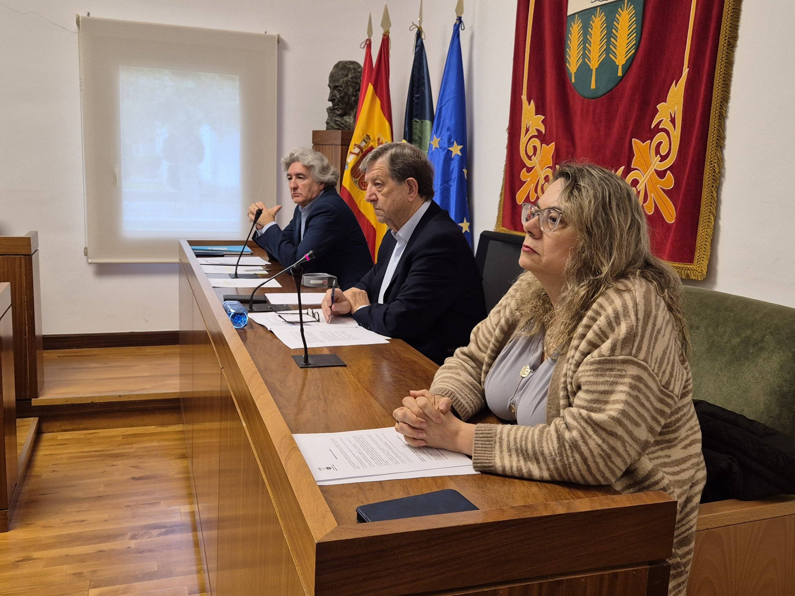 Autoridades durante el pleno celebrado.