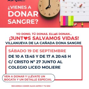 Cartel de campaña de donación de sangre.