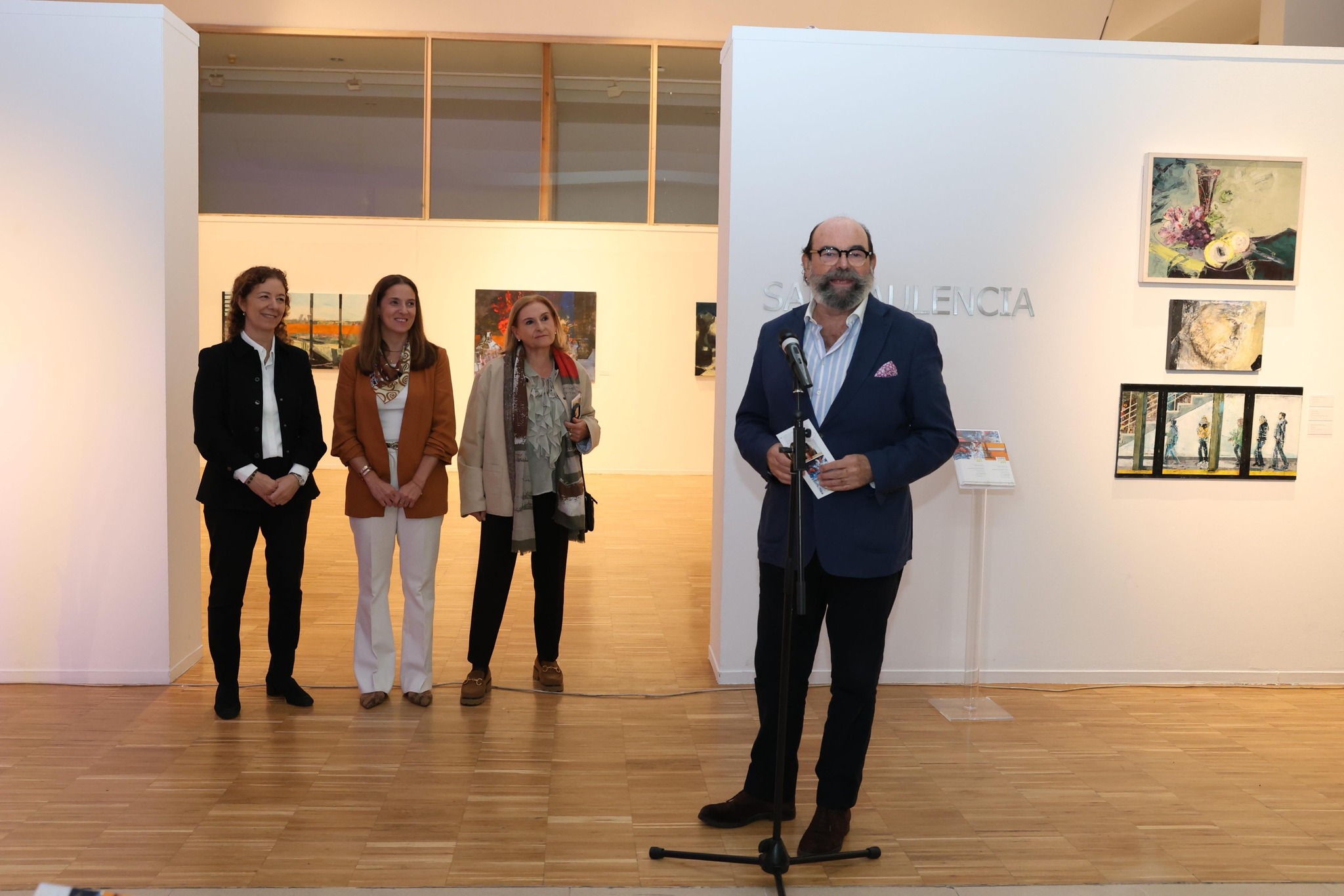 El concejal de Cultura, Jesús Fernando Agudo, durante su intervención en la inaguración de las exposiciones.