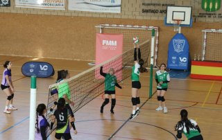 Imagen de uno de los partidos del Triangular de Vóley.