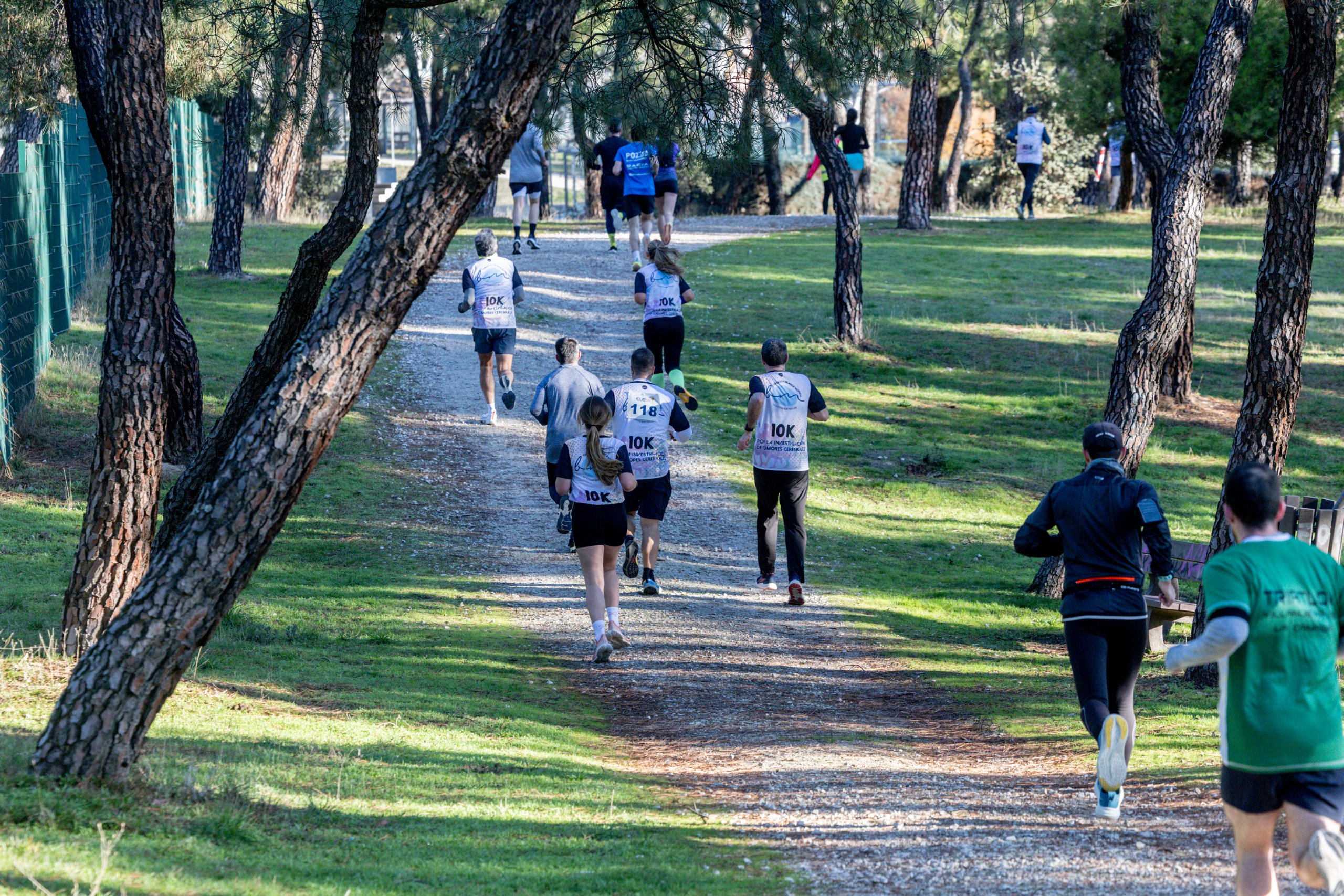 Grupo de corredores por El Pinar.