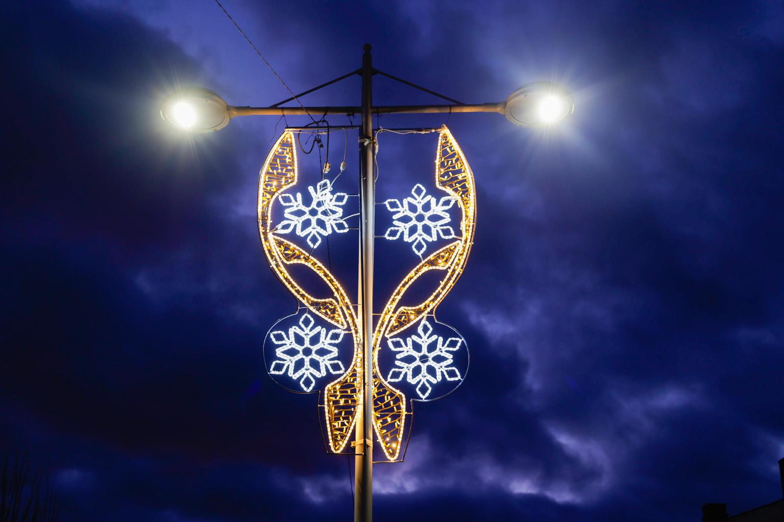 Detalle de adornos en farolas.