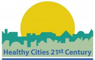 Logotipo de la Red Europea de Ciudades Saludables de la OMS.