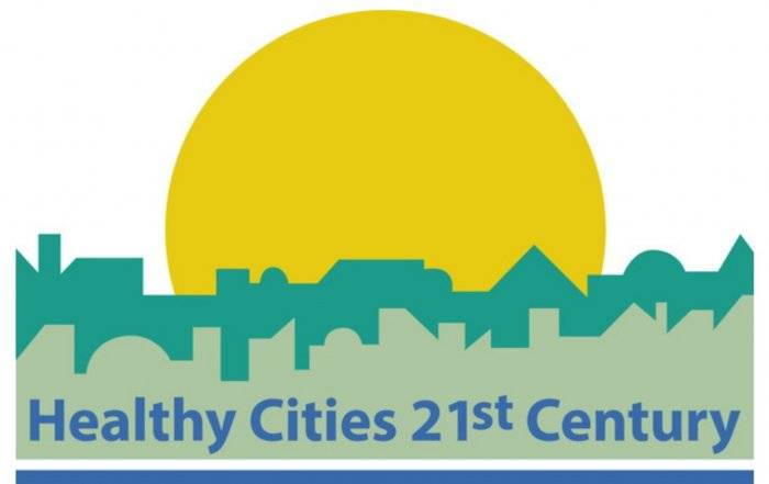 Logotipo de la Red Europea de Ciudades Saludables de la OMS.