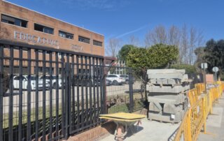 Imagen de las obras en las inmediaciones del Colegio Zola Villafranca.