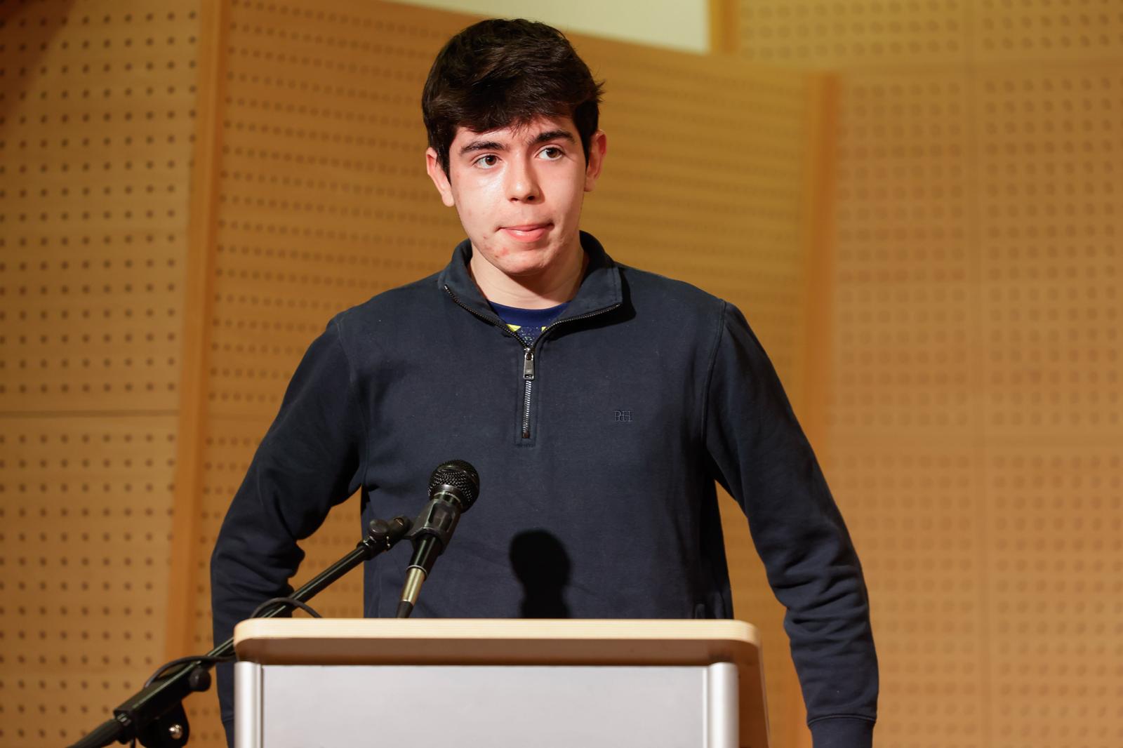 Intervención de un alumno del colegio SEK- El Castillo.