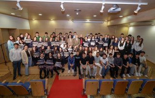 Foto de familia del acto de entrega de diplomas de la Space Academy.