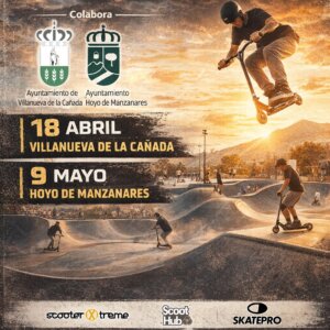 Cartel de la 1ª jornada de la Liga madrileña de Scooter.