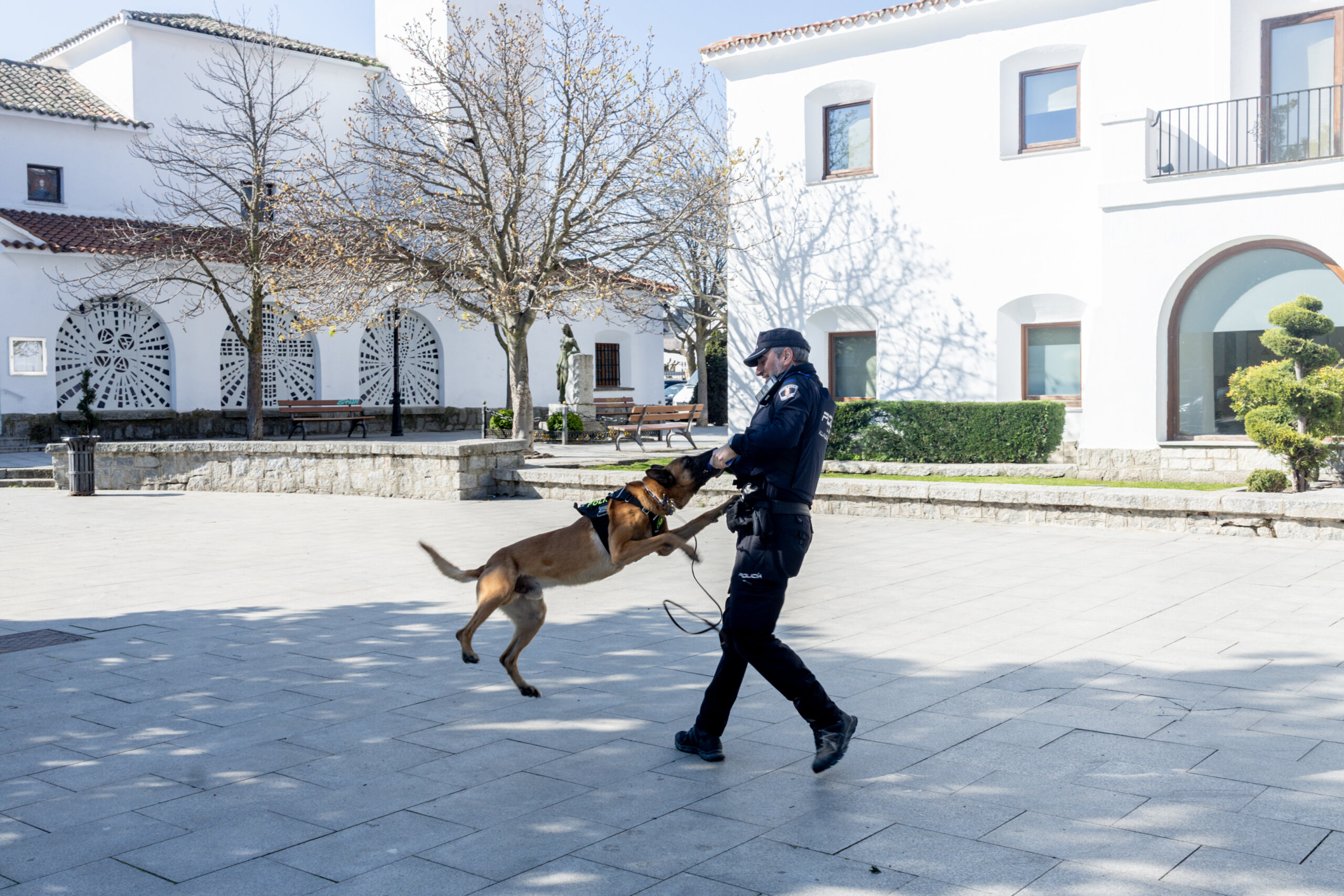 Agentes de la Policía Local integrantes de la unidad canina.