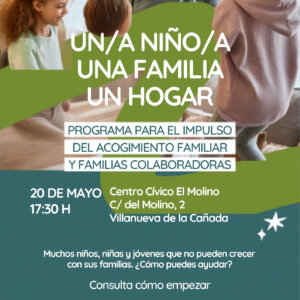 Cartel conferencia sobre acogimiento familiar.