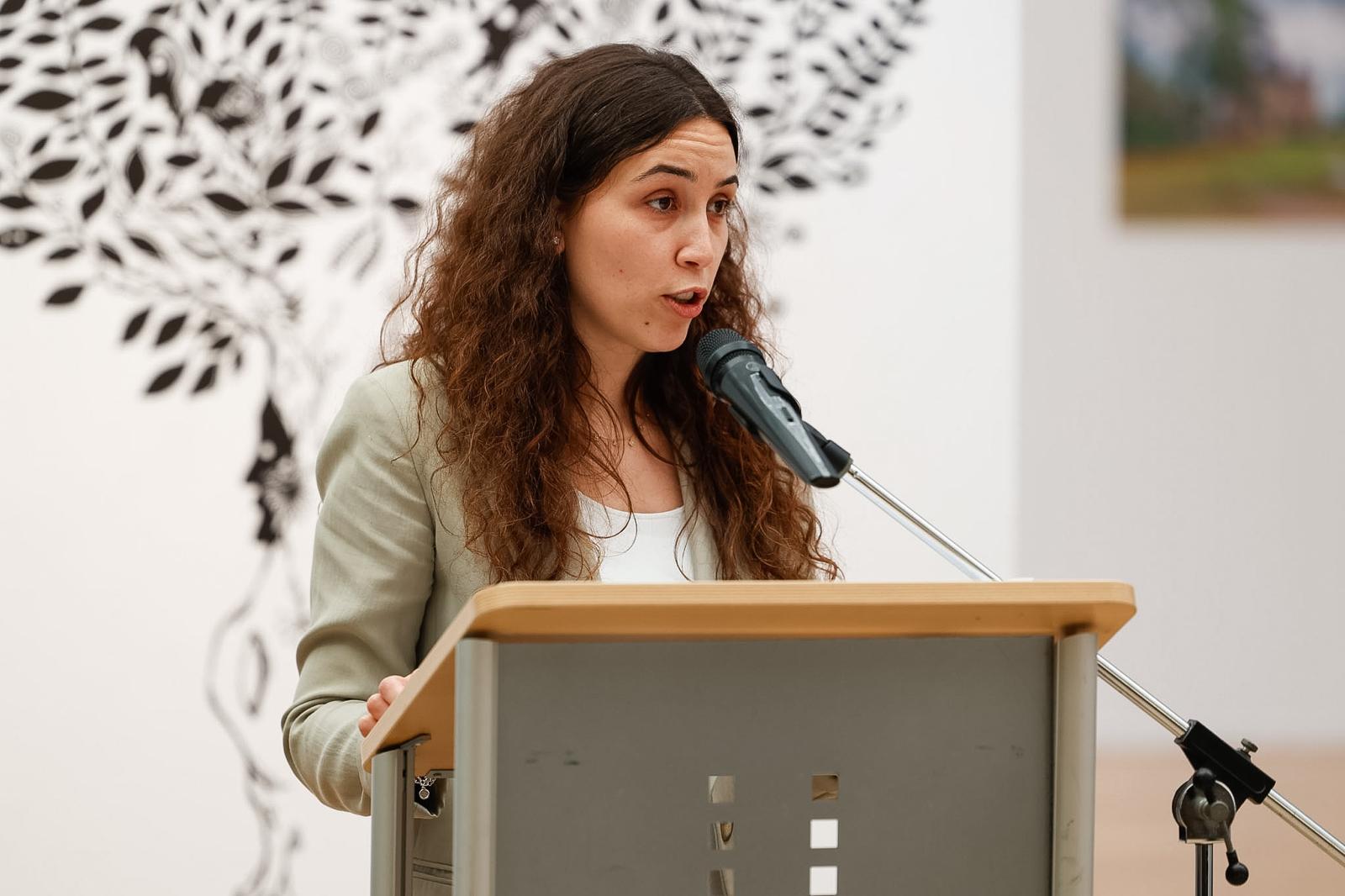 La concejala de Hermanamientos, Margarita Serrano, durante su intervención.